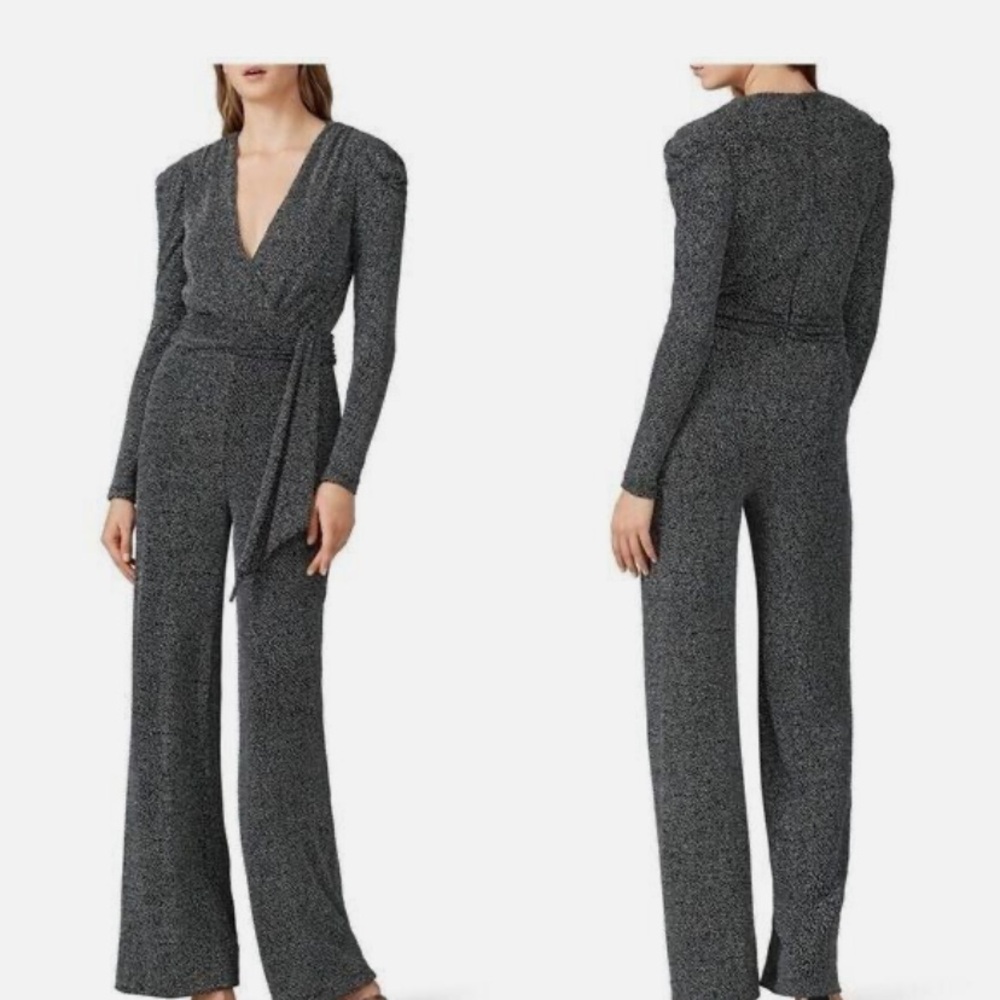 Stunning RTR Jonathan Simkhai Black Glitter Jumpsuit
